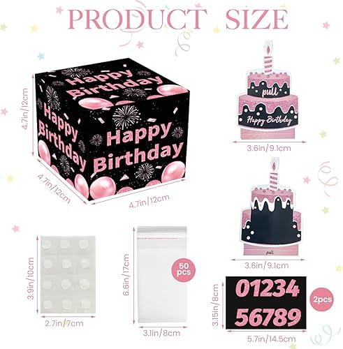 Vista 38 de Caja de dinero de Navidad para tirar de regalo en efectivo, cajas de regalo para dinero en efectivo, caja de regalo sorpresa para padres, amantes