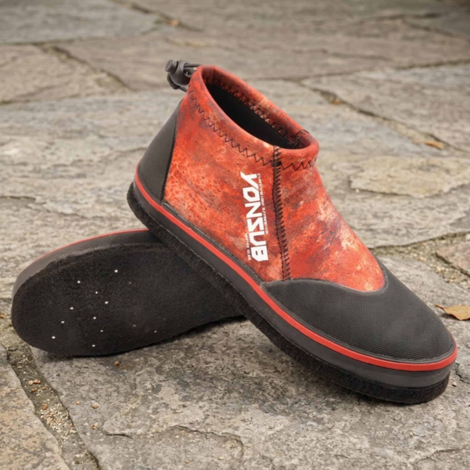 Zapatos Pesca Secado Rápido Escarpín Resisn Caminata en Agua para Pescadores, Rojo, Color to 15, Numeric_45
