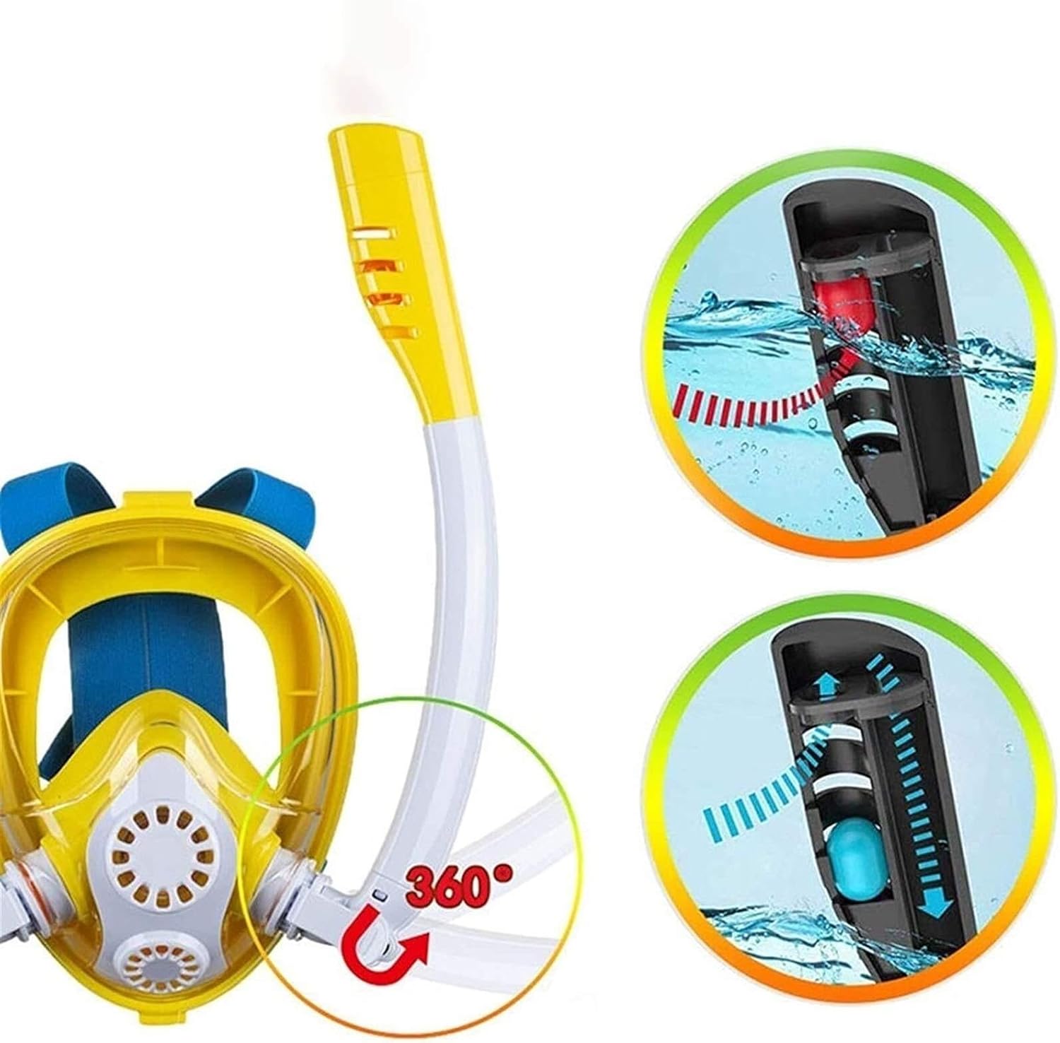 Diving Masks Children's Diving Mask Full Face Snorkel Mask Underwater Anti-Fog Snorkel Diving Mask for Swimming Spearfishing Dive