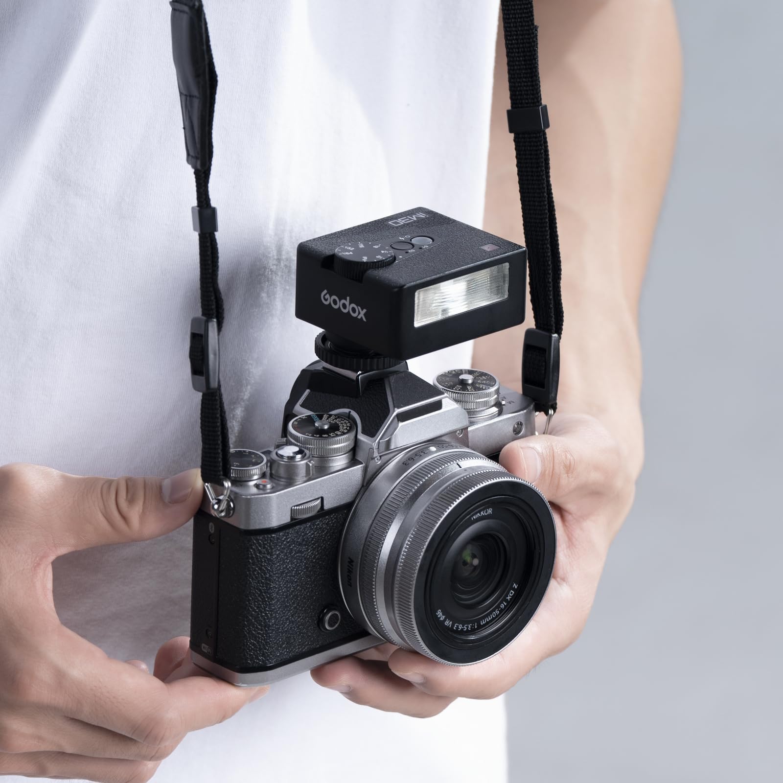 Godox iM30 Mini Flash de Cámara, 230 Flashes de Máxima Potencia, Control Óptico S1/S2, 7 Niveles de Potencia, Compatible con Zapata de un Solo Contacto