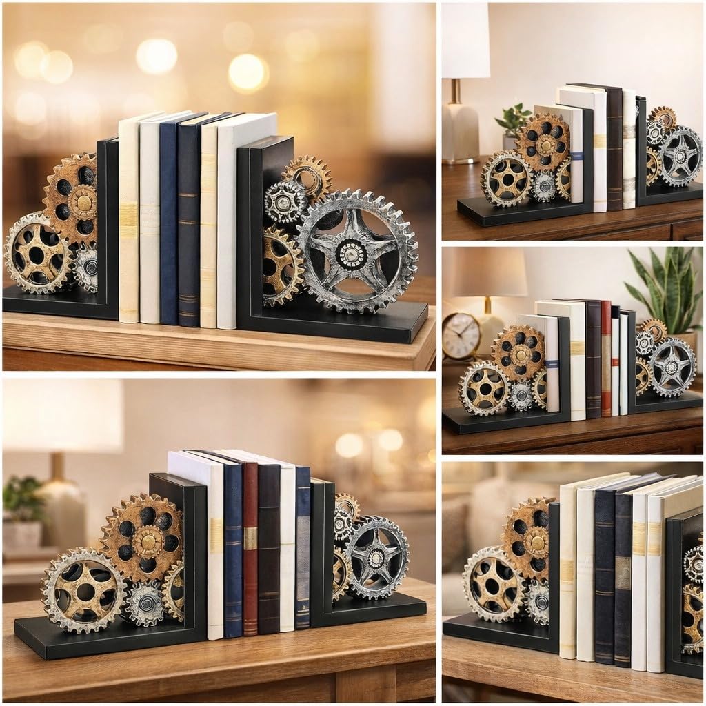 Buchstützen aus Kunstharz im Vintage-Stil
