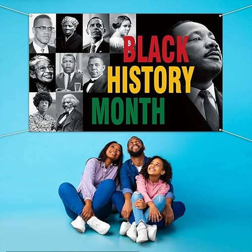 Miniatura 4 de Nepnuser Telón de fondo para cabina de fotos del mes de la historia negra, decoración de fiesta nacional afroamericana, decoración de pared de aula