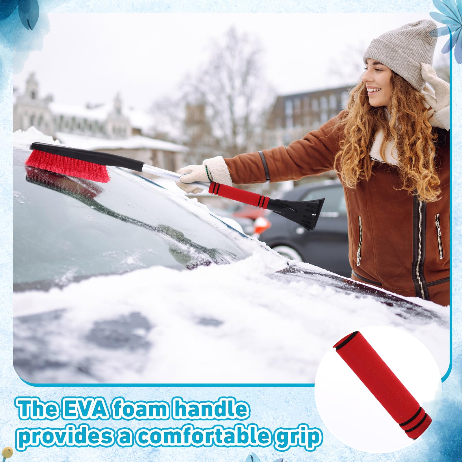 Uiifan 8 raspadores de hielo de 33 pulgadas para parabrisas de coche, 4