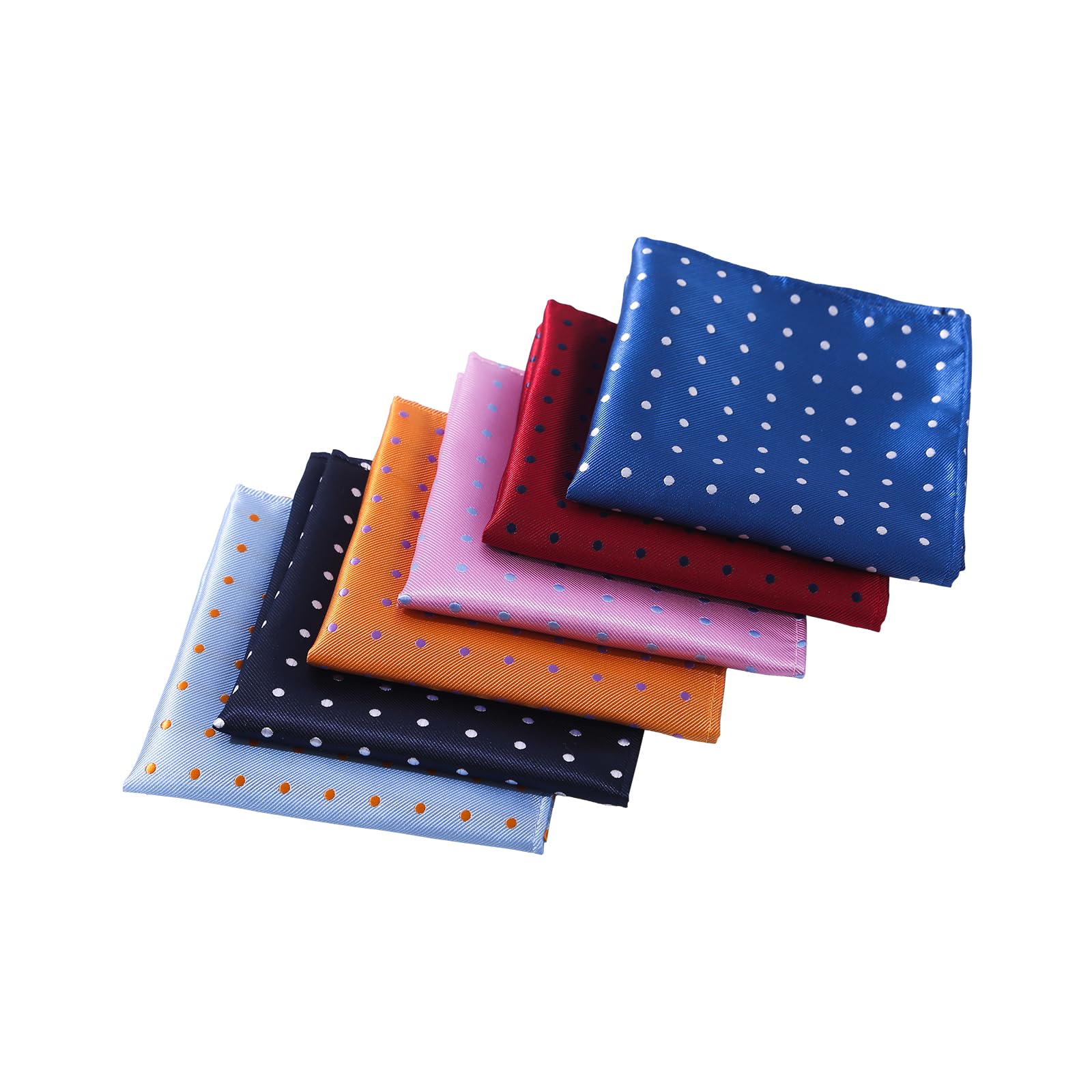 Jukloos Men's 6 Pack Suit Pocket Square Dots Handkerchief (6 Pack)