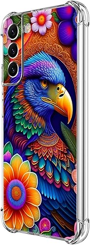 Miniatura 10 de Funda para Galaxy S21 FE 5G, colorido colibrí mandala flor protección contra caídas a prueba de golpes, carcasa protectora de cuerpo completo