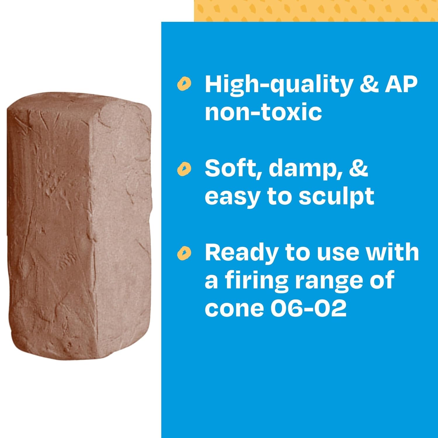 Sax Low Fire Moist Earthenware Clay, 50 Pounds, Red - 400237