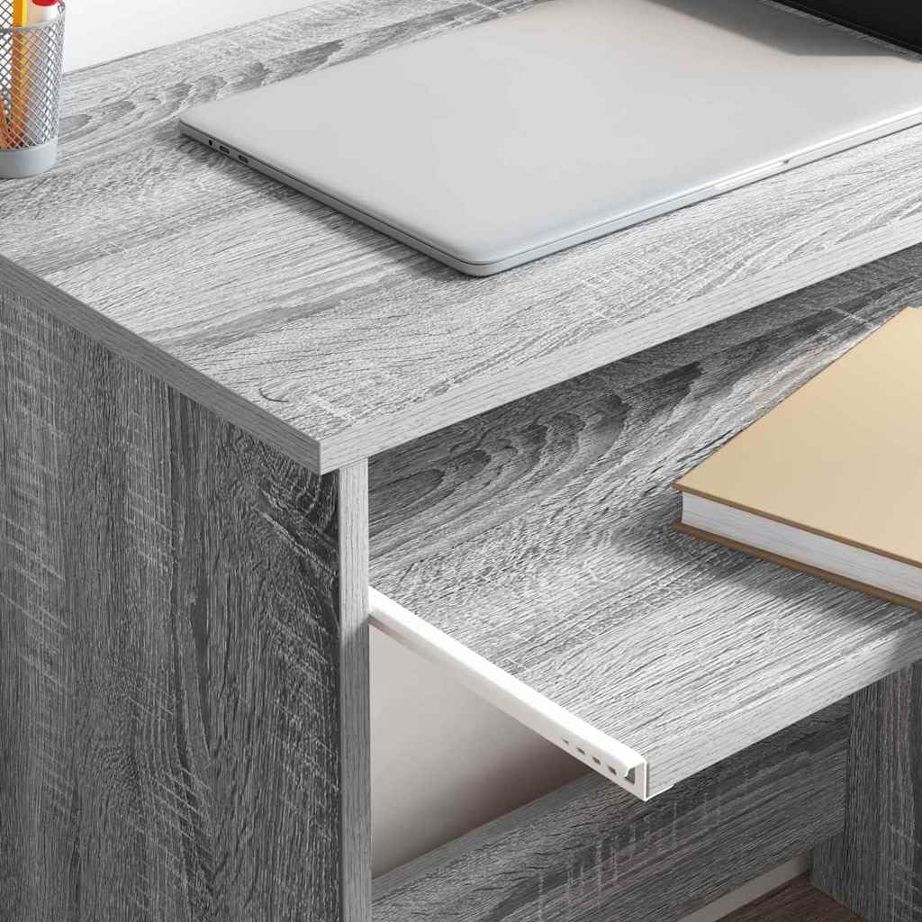 Scrivania Grigio Sonoma 106 x 41 x 88.5 cm Legno lavorato con vano