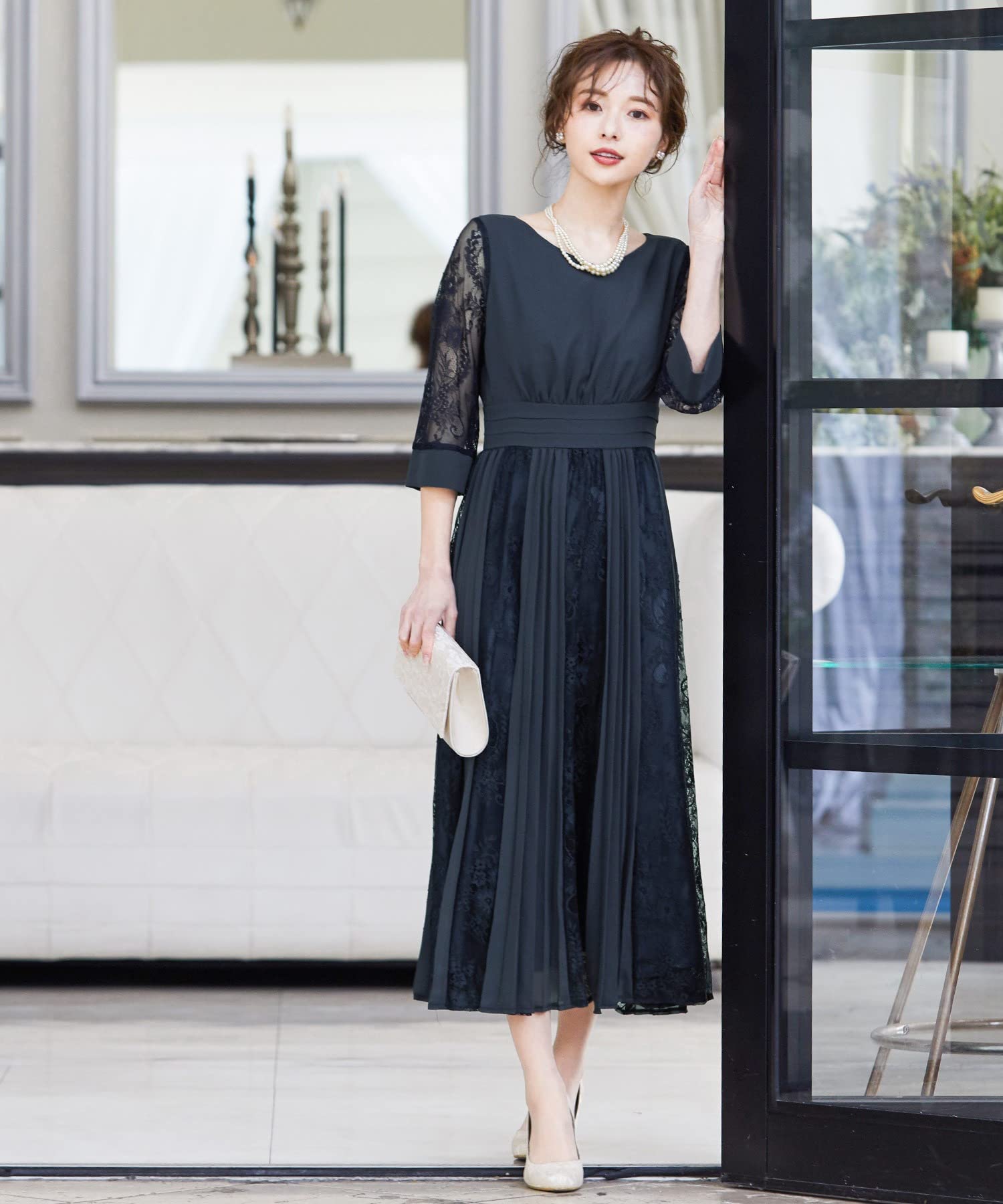 niana 刺繍レース　パーティドレス　大きいサイズ niana 刺繍レース パーティドレス 大きいサイズ パーティ ドレス