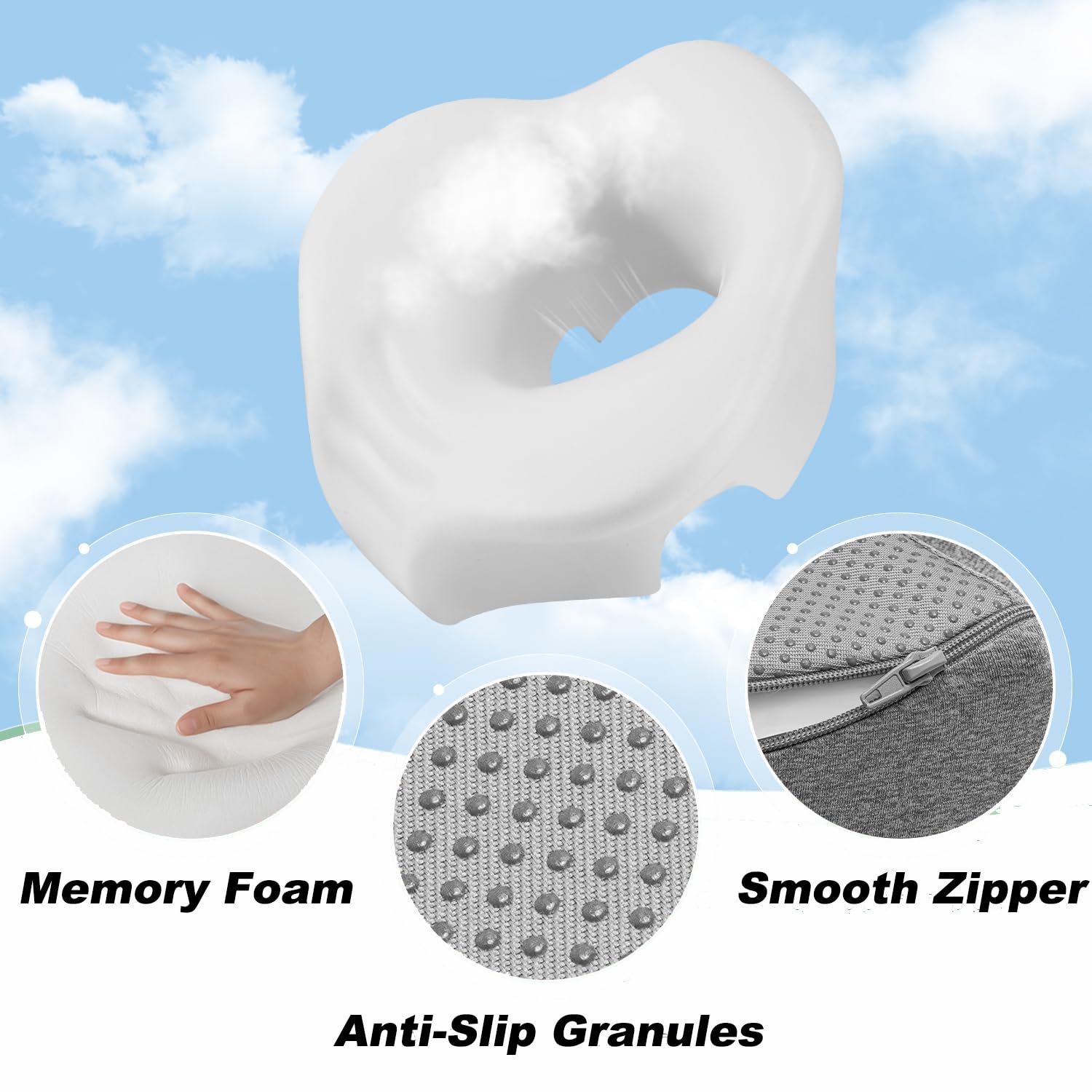 Reposacabezas de Masaje para Cama,Almohada de Masaje Boca Abajo,Almohada de Descanso Ergonomico para Cama del Masaje del Salón del Balneario