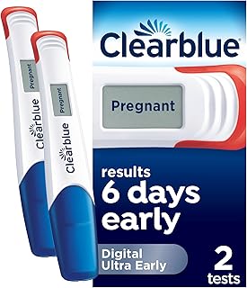 Clearblue Early Detection Pregnancy Test – Digital Ultra Early (10 mIU/ml), No Test Can Tell You Sooner – 2 Digital Tests, Packaging May Vary