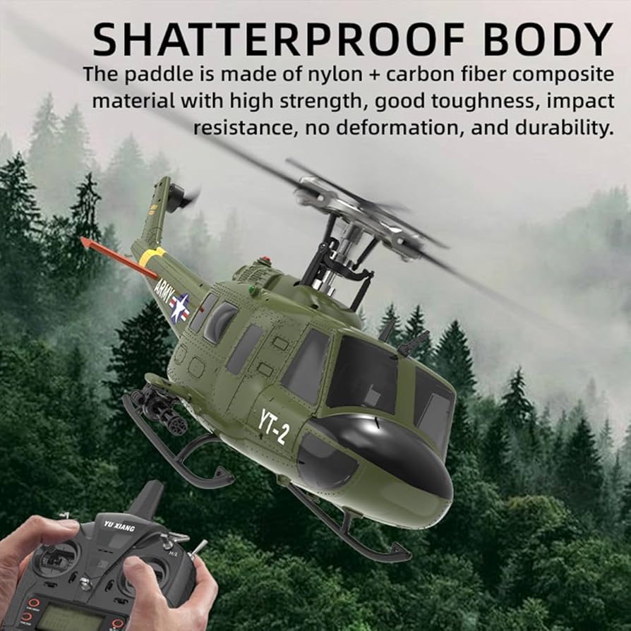 Amazon.com: iREOGAME UH-1 Huey Remote Control Helicopter, 1/34