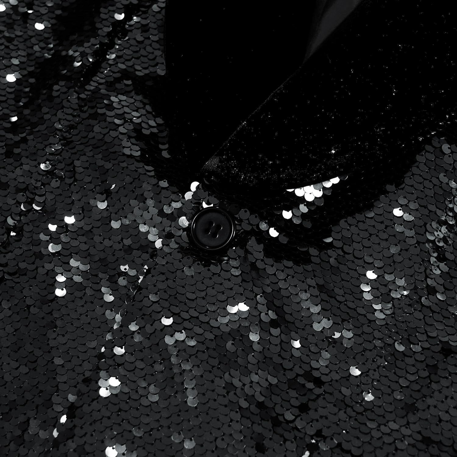 Men's Sequins Suit Shiny Jacket Sparkly Blazer Glitter Clothes Party Tuxedo Prom Festival Costume - Image 5