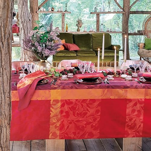 Garnier-Thiebaut Mille Folk - Mantel de arándano (74.0 x 117.3in) disponible en Yaxa Colombia