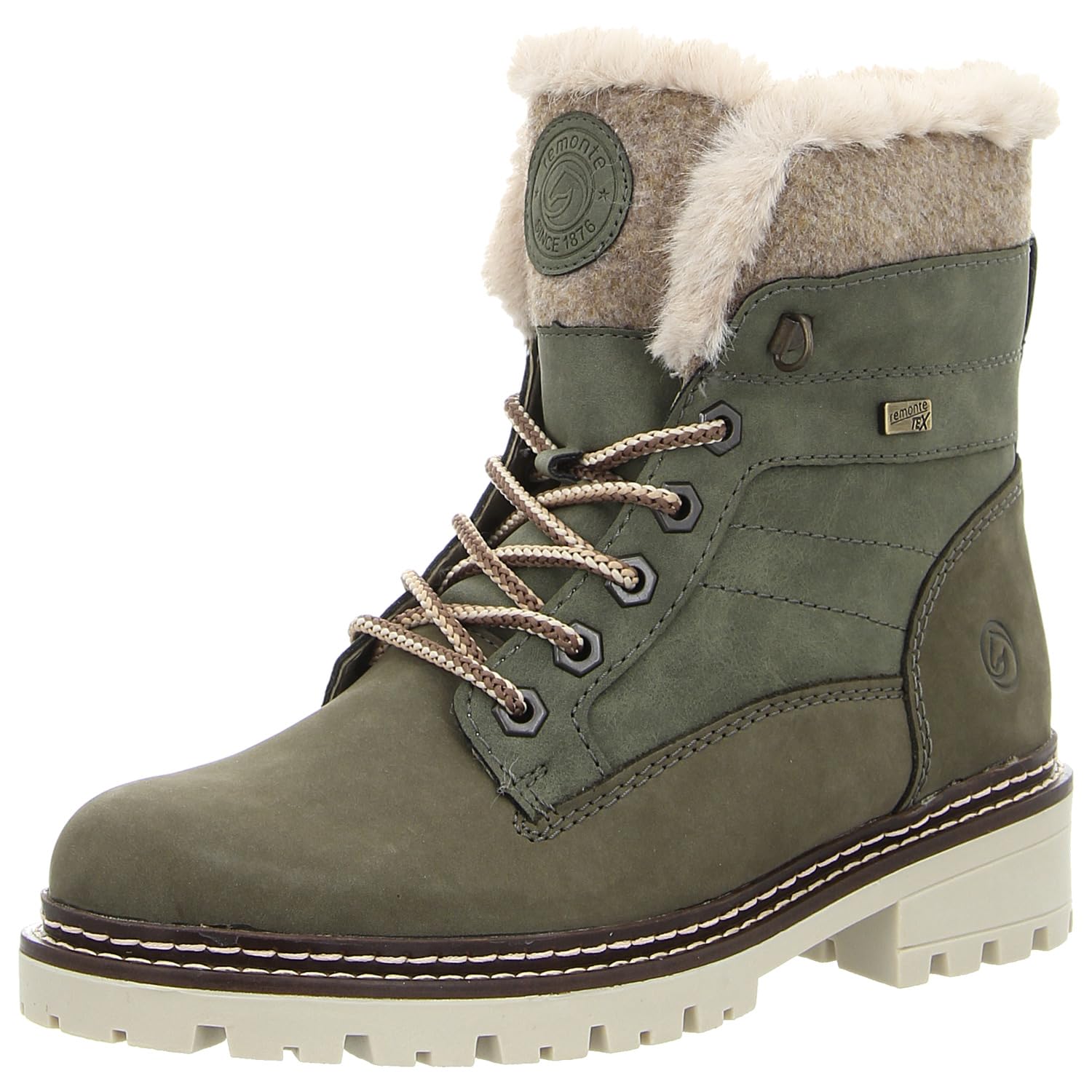 Remonte Women's D0B81 Lace-Up Boots, Green 54, 6.5 UK