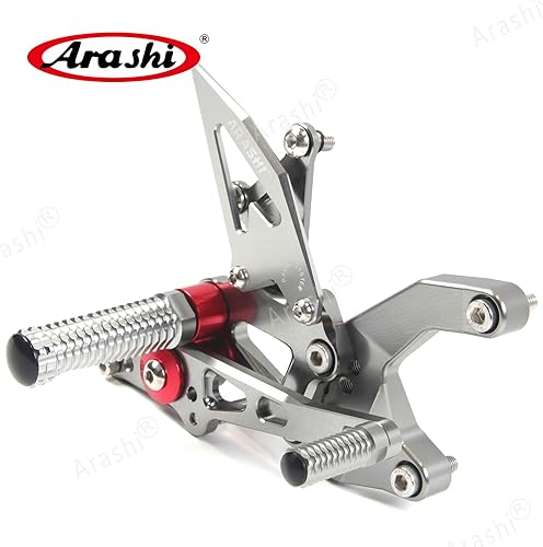 Miniatura 95 de Arashi reposapiés para motocicleta, accesorios ajustables, juego de reposapiés traseros Negro