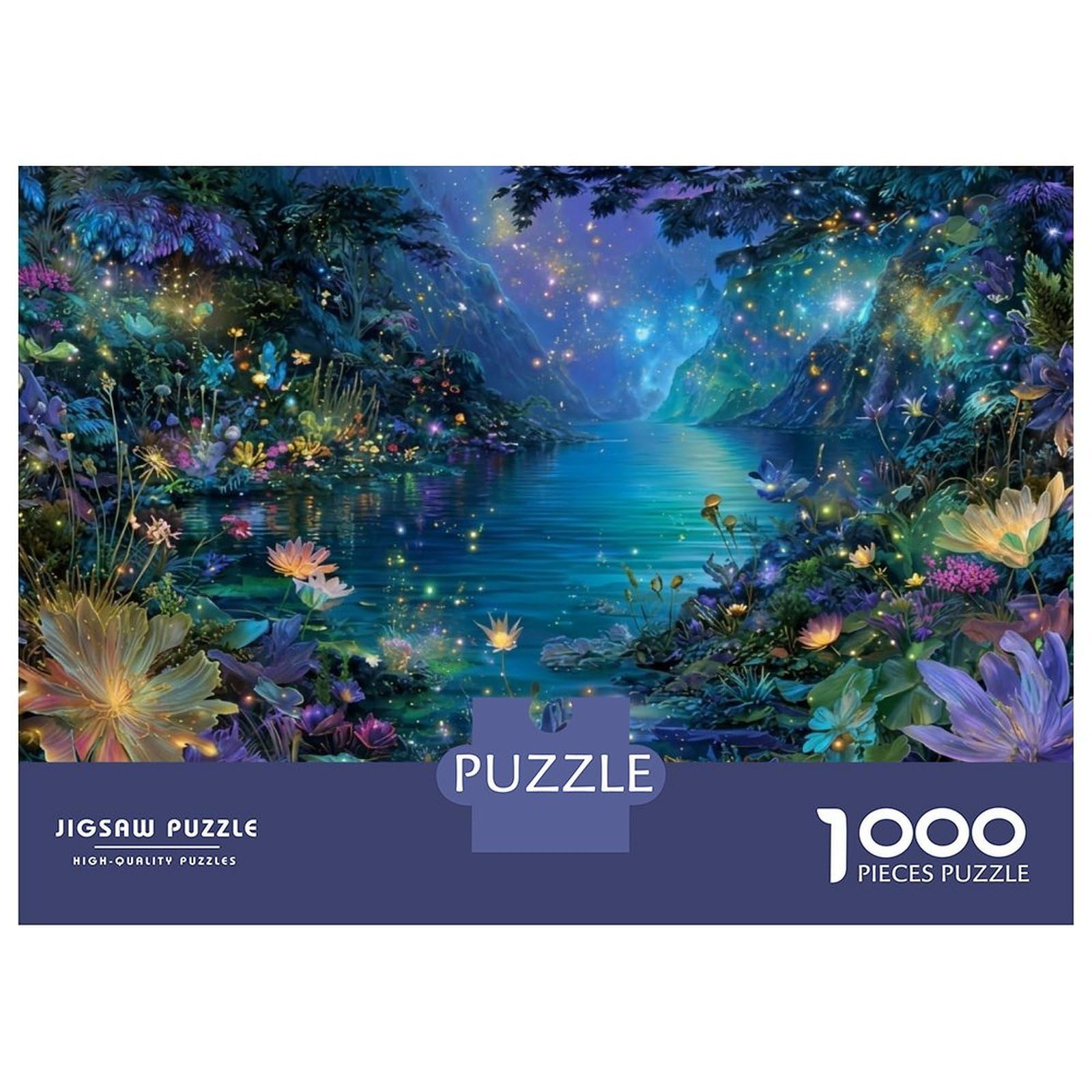 Puzzle 1000 Teile – Waldbach-Motiv – Erwachsenen-Puzzle Mit Poster – Geschenk Für Rätselfans – Summer Coast Serie