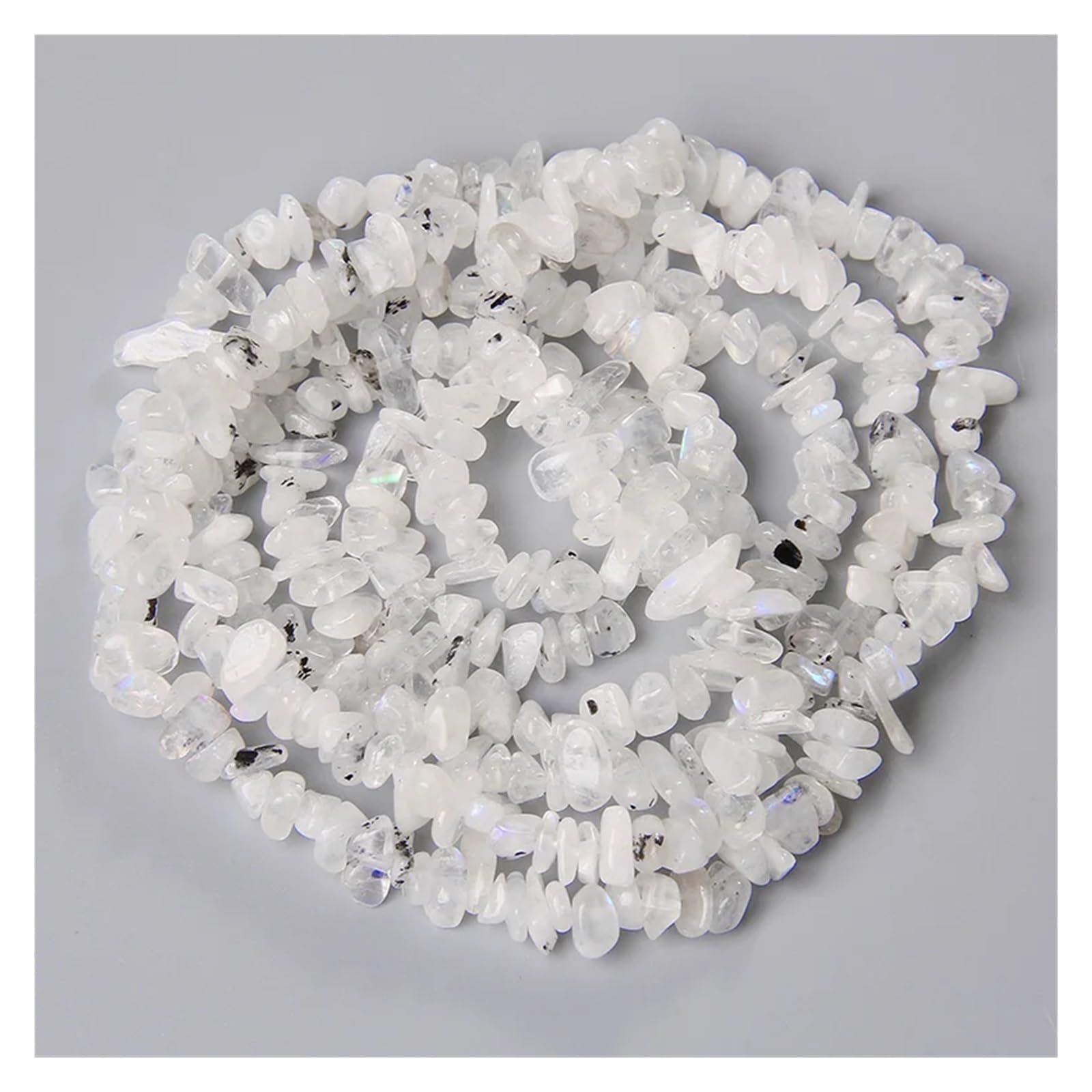 Pierre de lune véritable en perles irrégulières de 32 pouces pour des bijoux d'exception