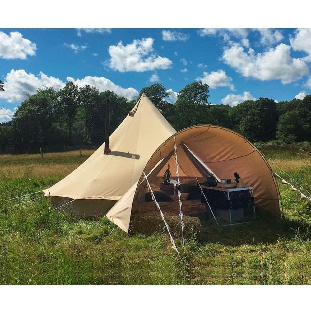 Tenda da Campeggio, Tenda a Campana, Tenda da Sole, Tenda da Esterno, Parasole, Telo per Campeggio, Escursionismo, Spiaggia, Viaggio, Festa, Beige, 3 m, 4 m, 5 m, 6 m, Accessorio p