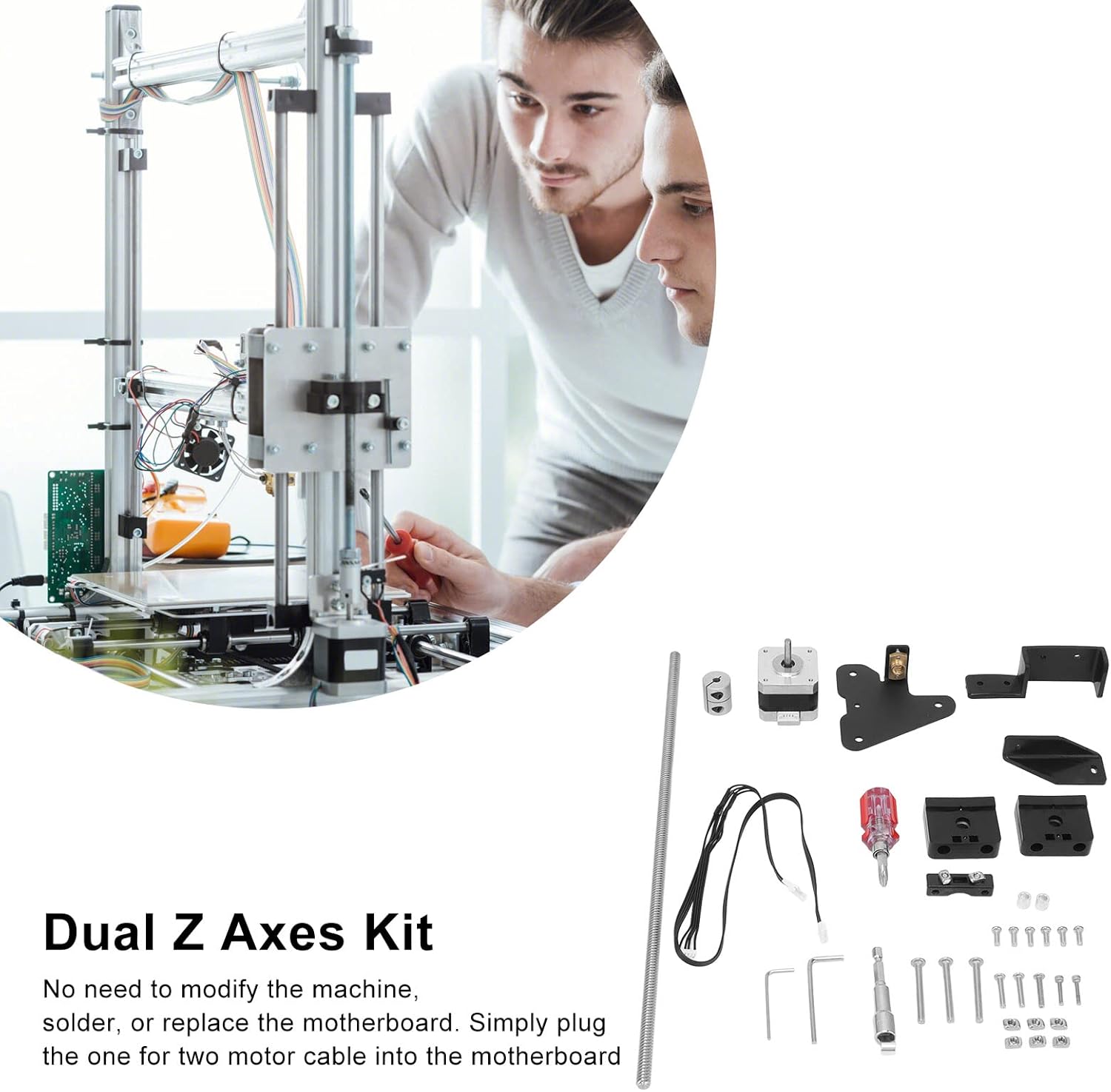 Review Ender 3 Dual Z Axis Upgrade Kit Dual Z Axes Kit Screw Set for Ender 3 3S 3D Printer Parts