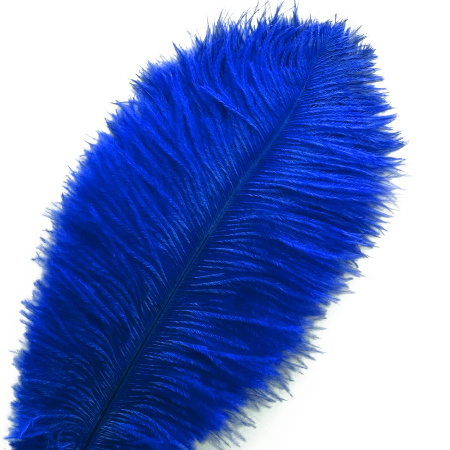 Plumes d'autruche bleues 35-40 cm pour réussir votre décoration de mariage rétro