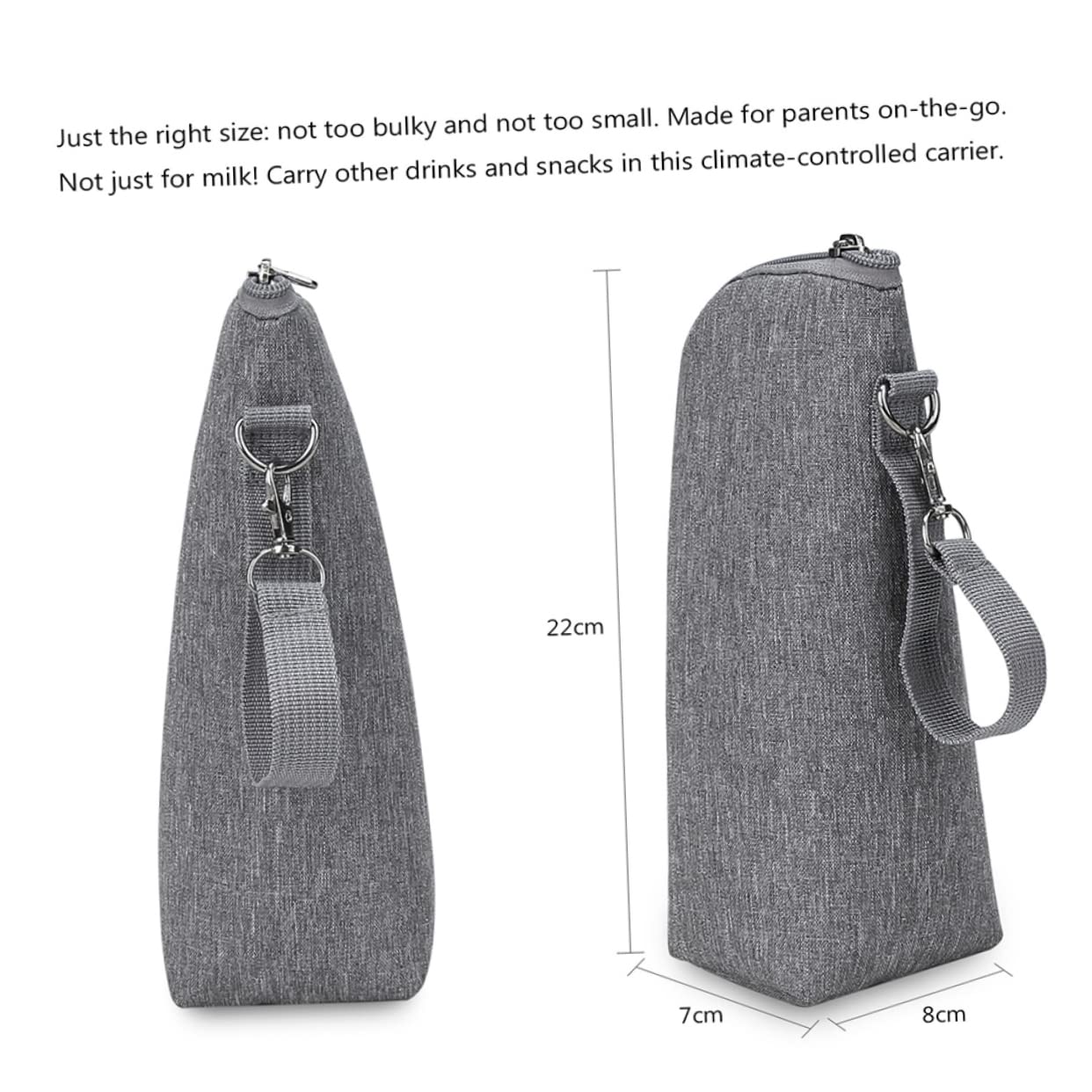 SUPVOX Insulated Milk Bottle Pouch Durable Thermal Bag for Bottles Outdoor Travel Shopping Zipper Seal for Temperature Protection Convenient Stroller Diaper Bag Accessory