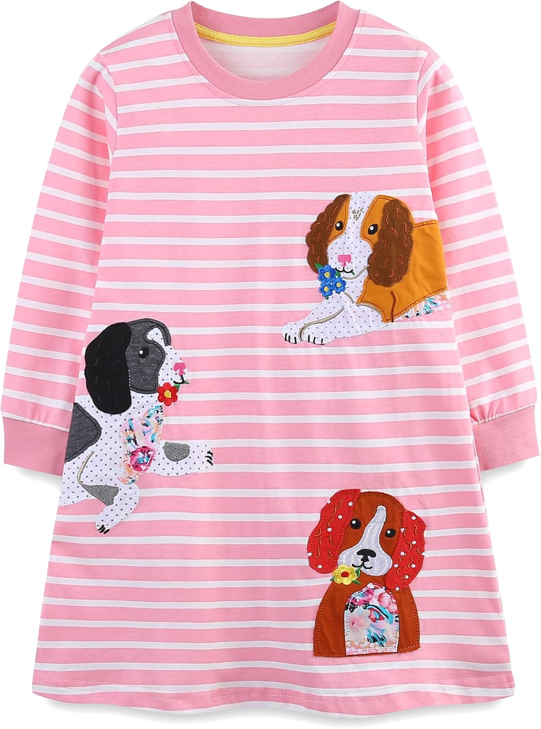 Bumeex Toddler Girl's Long Sleeve Dresses 2-7Y