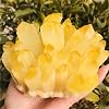 AtkitS Crystal Quartz Cluster Specimen Natural Citrine Home Decoration (700-800g)