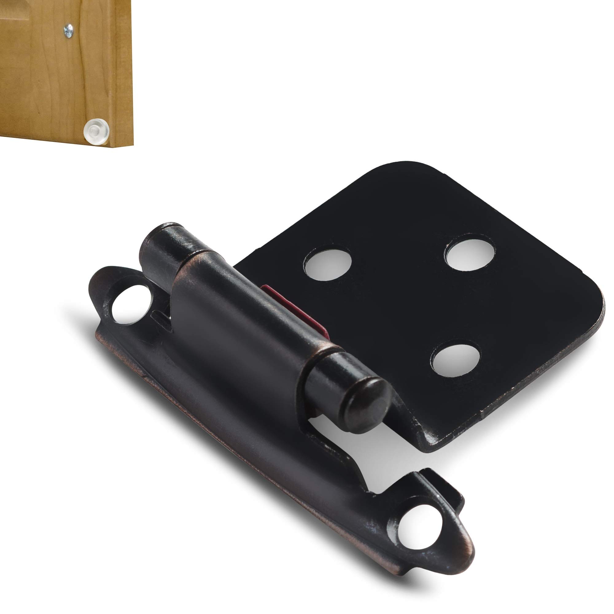 Decobasics Matte Black Hinges for Kitchen (1 Pair 2