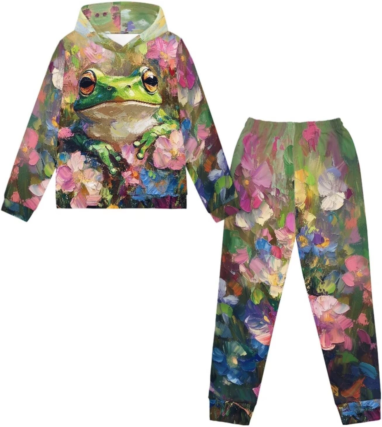 Fall Hoodie Sweatshirt and Jogger Sweatpants Sets for Boy Size 5-12 Years Old Kids Novelty Graphic Sweat Suit