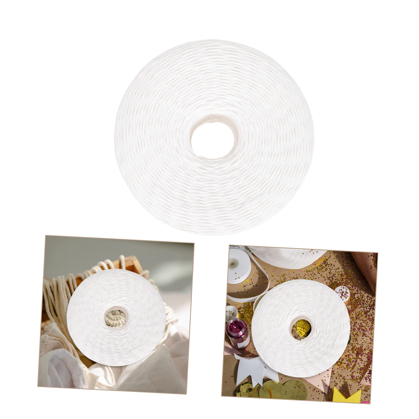 Yardwe Lampenschirmmaterial und Frei Zuschneidbar Selbstgemacht Kraftpapier Papierkordel Weiß Multifunktionales Elegantes Bastelzubehör für Dekoration Lampenschirmherstellung