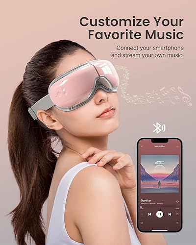 Miniatura 19 de RENPHO - Masajeador de ojos con calor, masajeador de calor recargable con música Bluetooth para relajar y reducir la tensión de los ojos, ojeras
