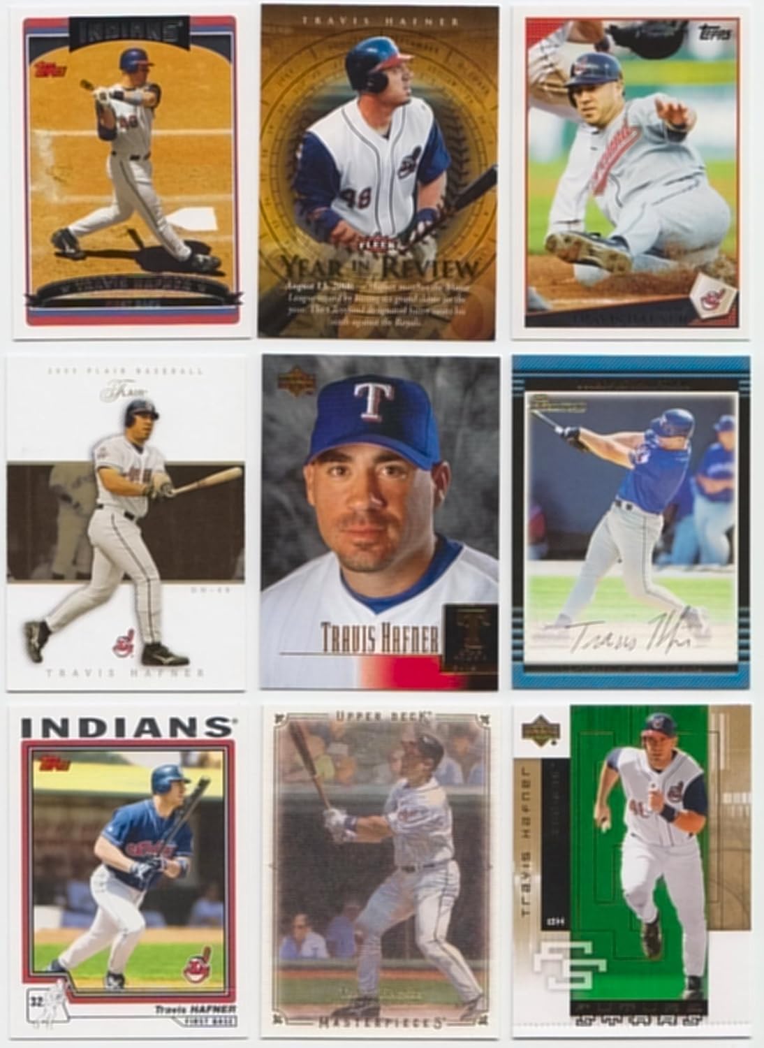Travis Hafner / 25 Different Baseball Cards Featuring Travis Hafner! No Duplicates