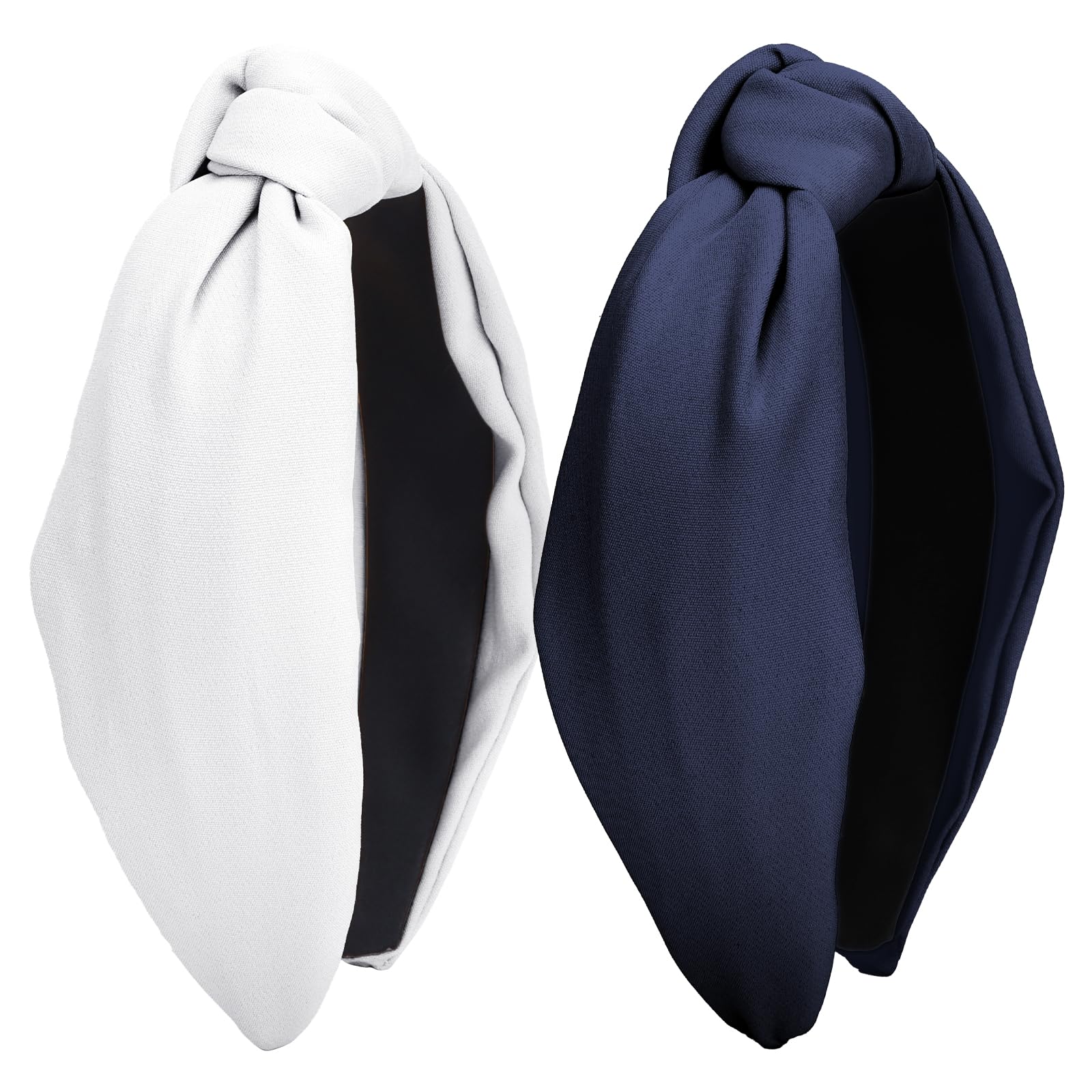 Amazon.com : Wecoe 2 Pack Knotted Headbands For Women Navy  display picture 3