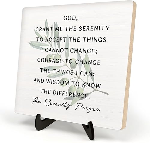 Miniatura 13 de Decoración inspiradora cristiana de oficina, decoración cristiana, letrero de placa de madera rústica para oficina, hogar, sala de estar (negro,