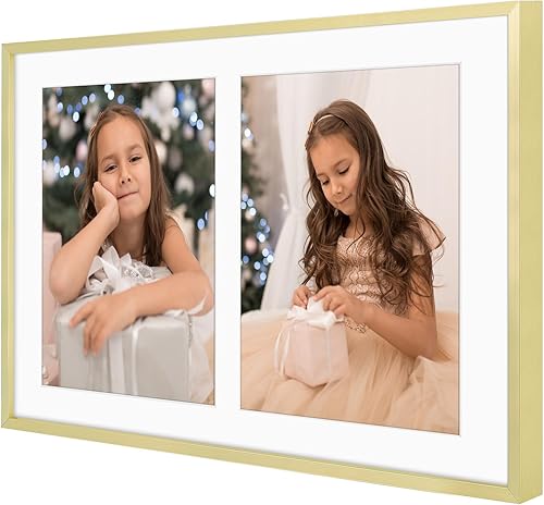 Miniatura 6 de Golden State Art, Marco de aluminio para collage de 8 x 10 pulgadas, muestra imágenes de 10 x 8 pulgadas con 2 aberturas o una foto de 12 x 19