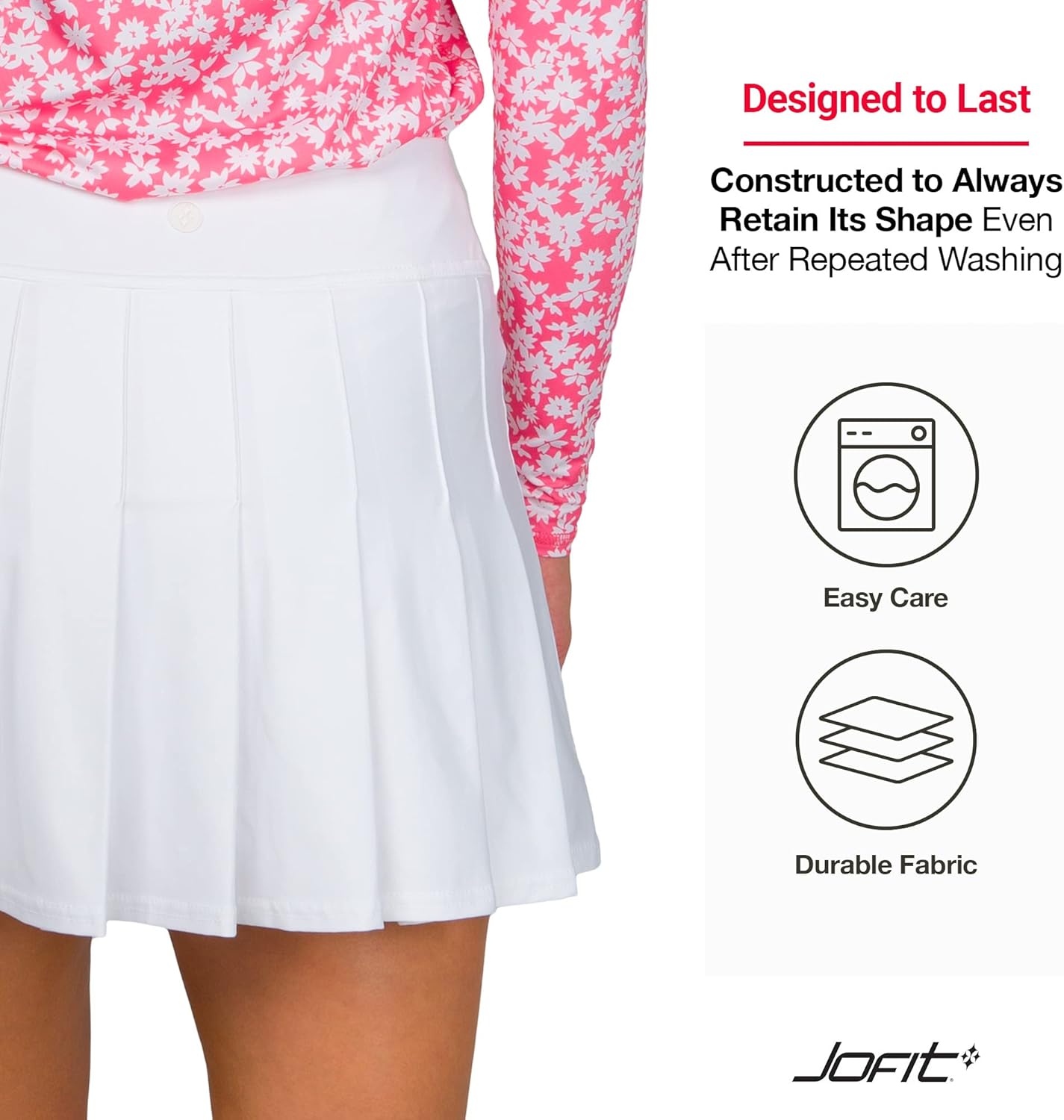 Jofit Apparel Women’s Athletic Clothing Pleat Skort for Golf & Tennis
