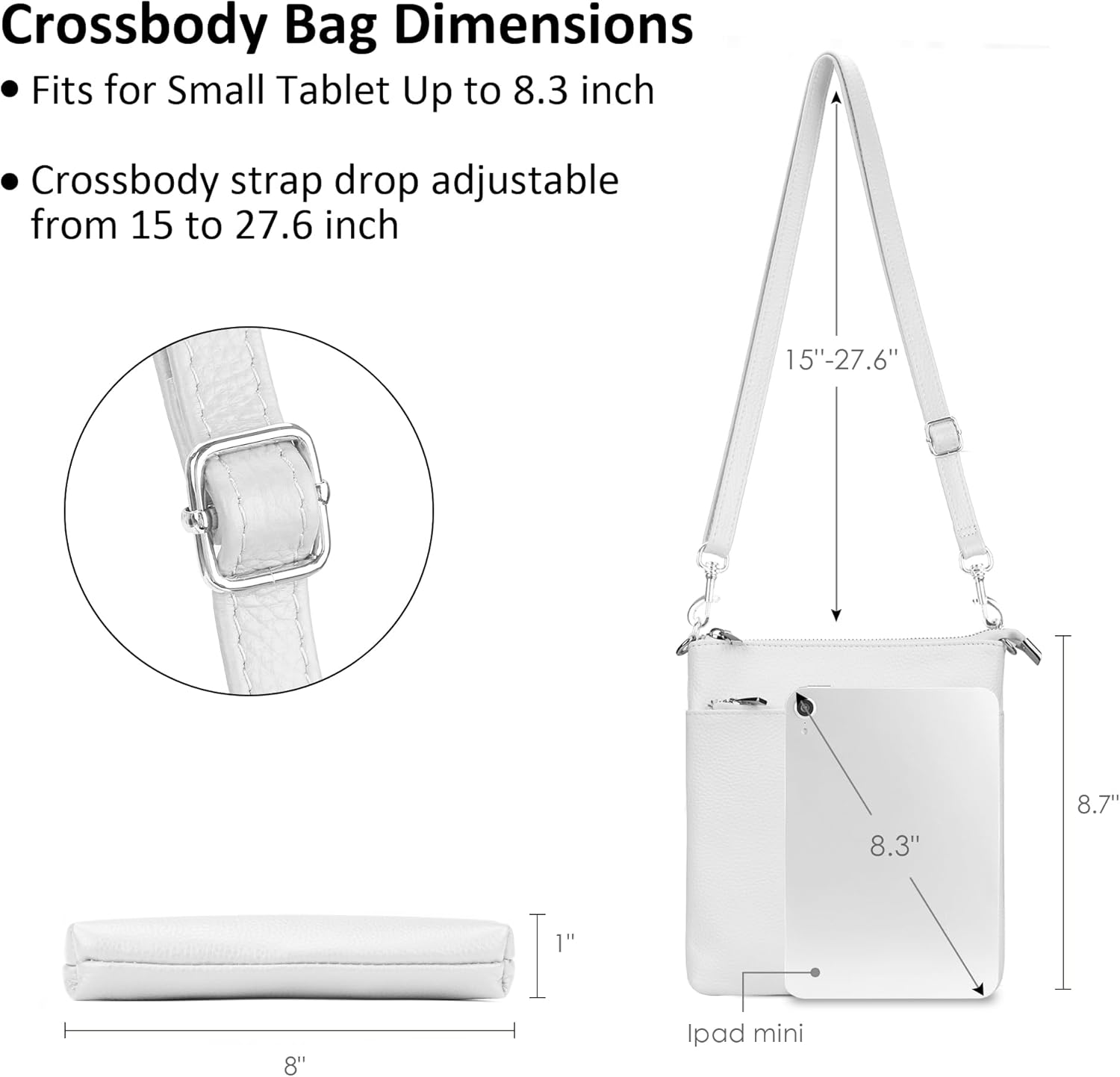 befen Genuine Leather Small Crossbody Purses for Women Travel Cross Body Bags Lightweight with Adjustable Shoulder Strap - Image 4