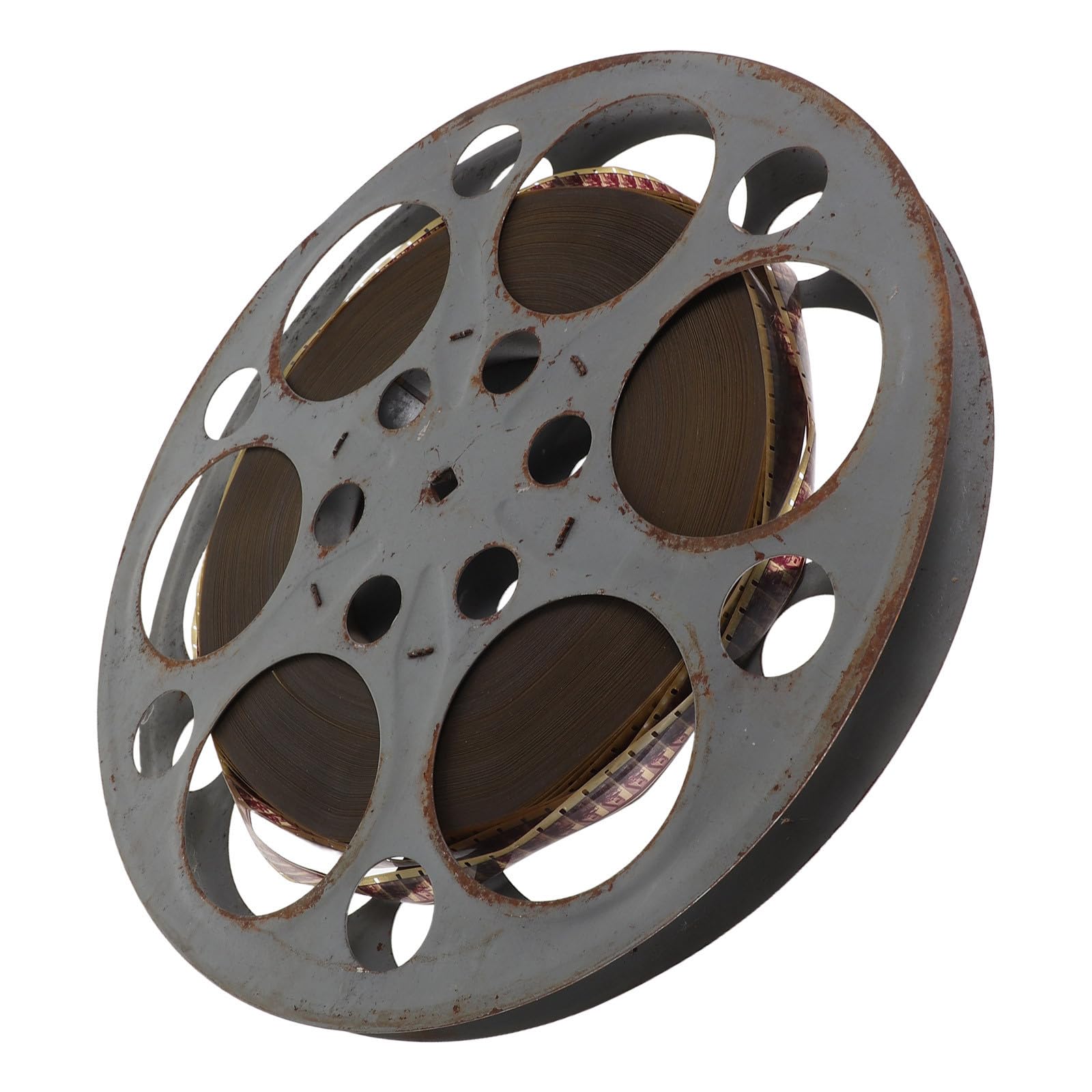 WRITWAA Decorazione da Muro in Ferro Vintage Effetto Steampunk Color Oro Pellicola Cinematografica Arrugginita, per Studio o Sala Cinema come Pezzo da Collezione