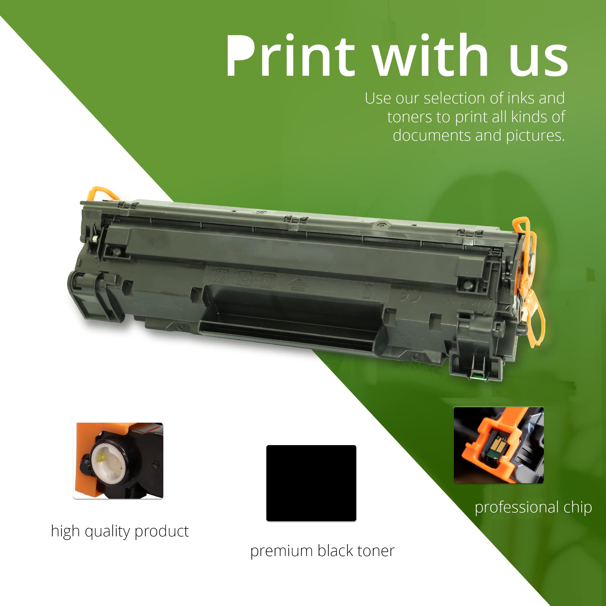 Printing Pleasure 5 Compatible CF279A 79A Cartouches de Toner pour HP LaserJet Pro M12a, M12w, MFP M26A, MFP M26nw - Noir, Grande Capacité
