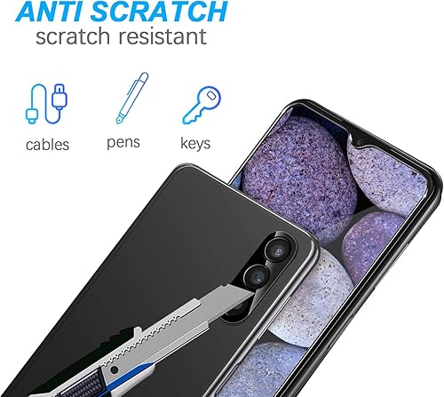 Miniatura 3 de Qoosea Protector de pantalla para Samsung Galaxy A14 5G 22 unidades Vidrio templado con protector de lente de cámara sin burbujas resistente a los