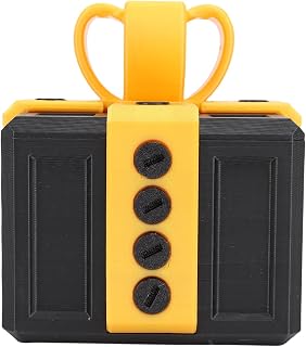 Walfront Lästige Geschenkbox, 3D-gedruckte Lustige Geschenkbox aus PLA mit Schraubverschluss und Schlüssel, 3,94 X 3,94 Zoll Neuheits-Aufbewahrungsbehälter für Streiche Zum Geburtstag, Weihnachten,