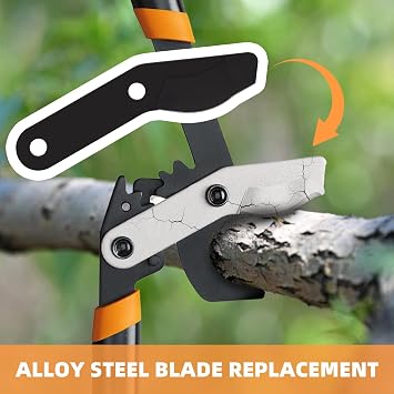 2 PCS Steel Blade for Fiskars Replacement 32 PowerGear 2 | Large Blade for Fiskars Garden Tools