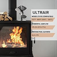 Vista 5 de Ecofan UltrAir, Ventilador a calor, para horno a leña, mediano, hecho en Canadá., NA, Nickel Blade, M