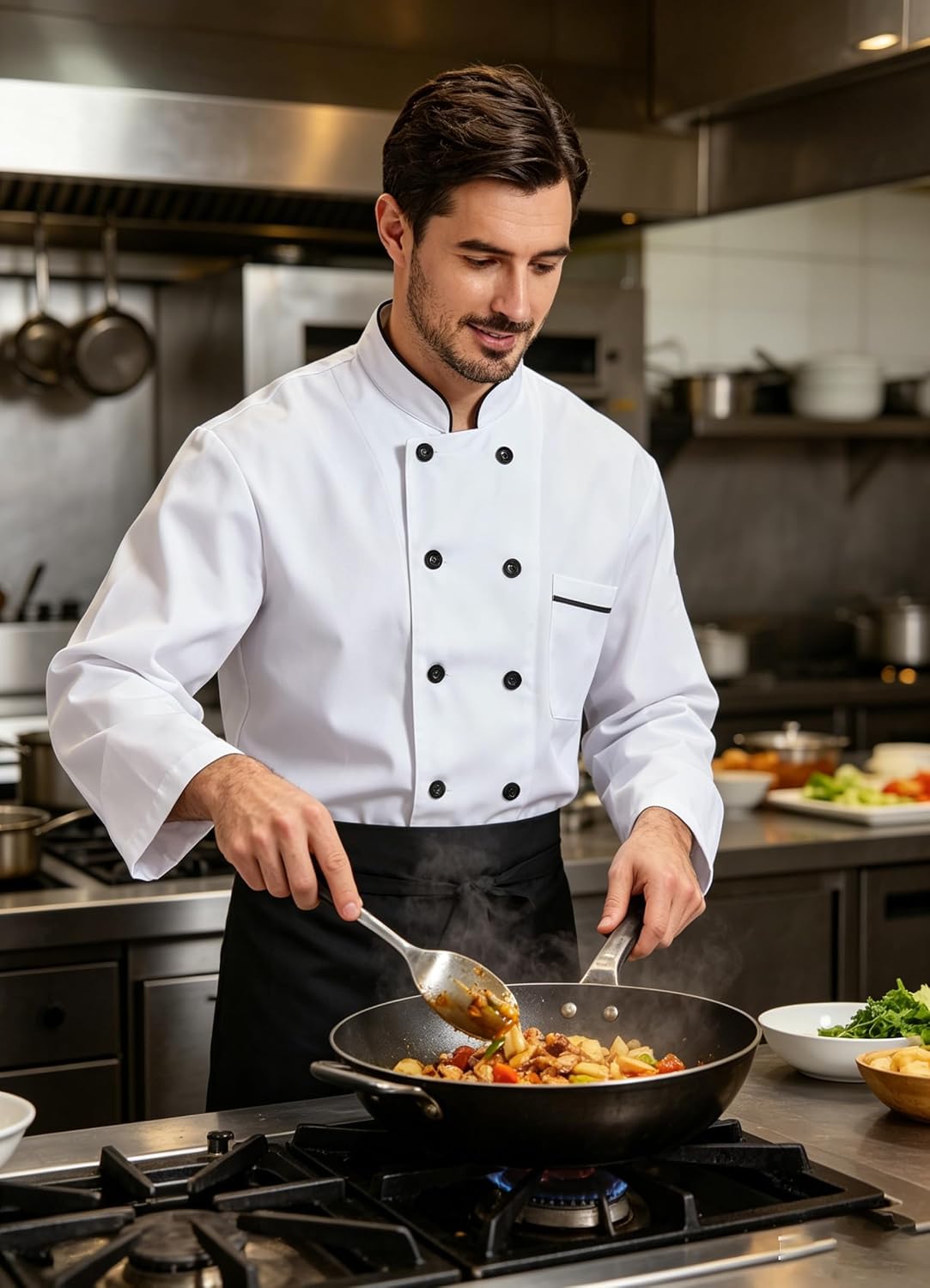 Nanxson Unisex Chef Coat Short/Long Sleeve Chef Jacket