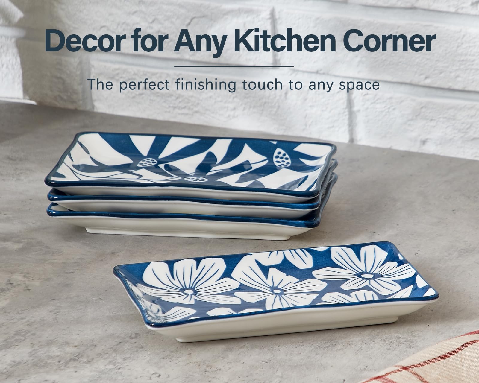 Snapklik.com : Appetizer Plates Set Of 4, 7.5 In Small Serving Plates ...