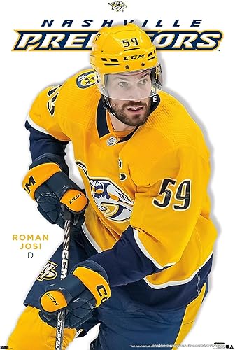 Trends International NHL Nashville Predators - Póster de pared Roman Josi Feature Series 23, 34 pulgadas de largo x 22.4 W, versión sin marco