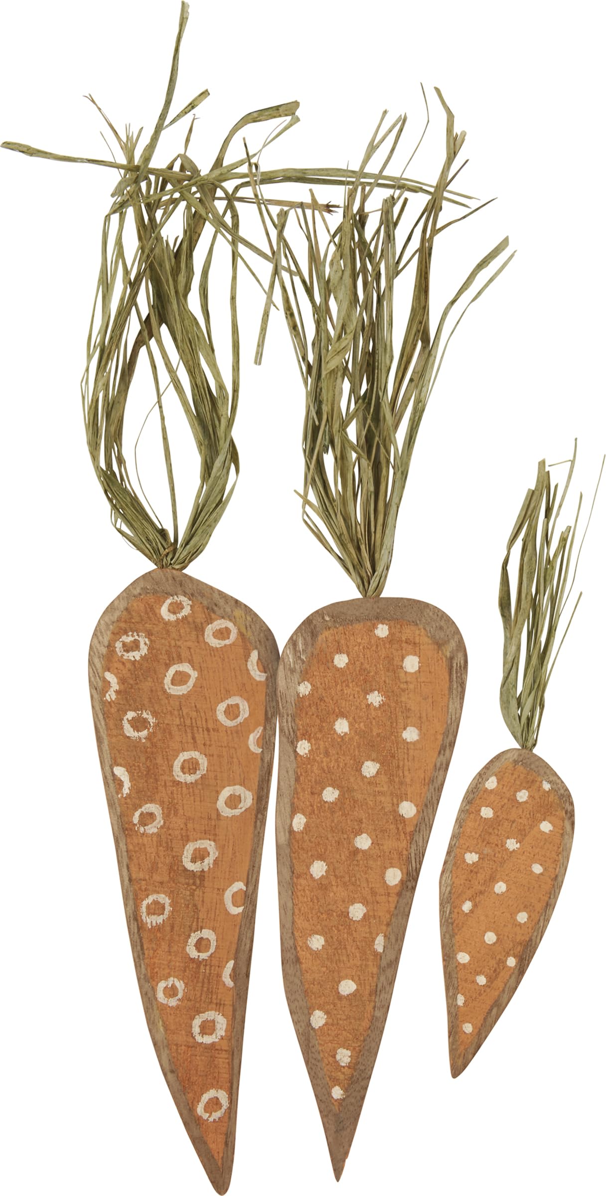 Carottes en bois à pois Primitives by Kathy pour décoration de Pâques
