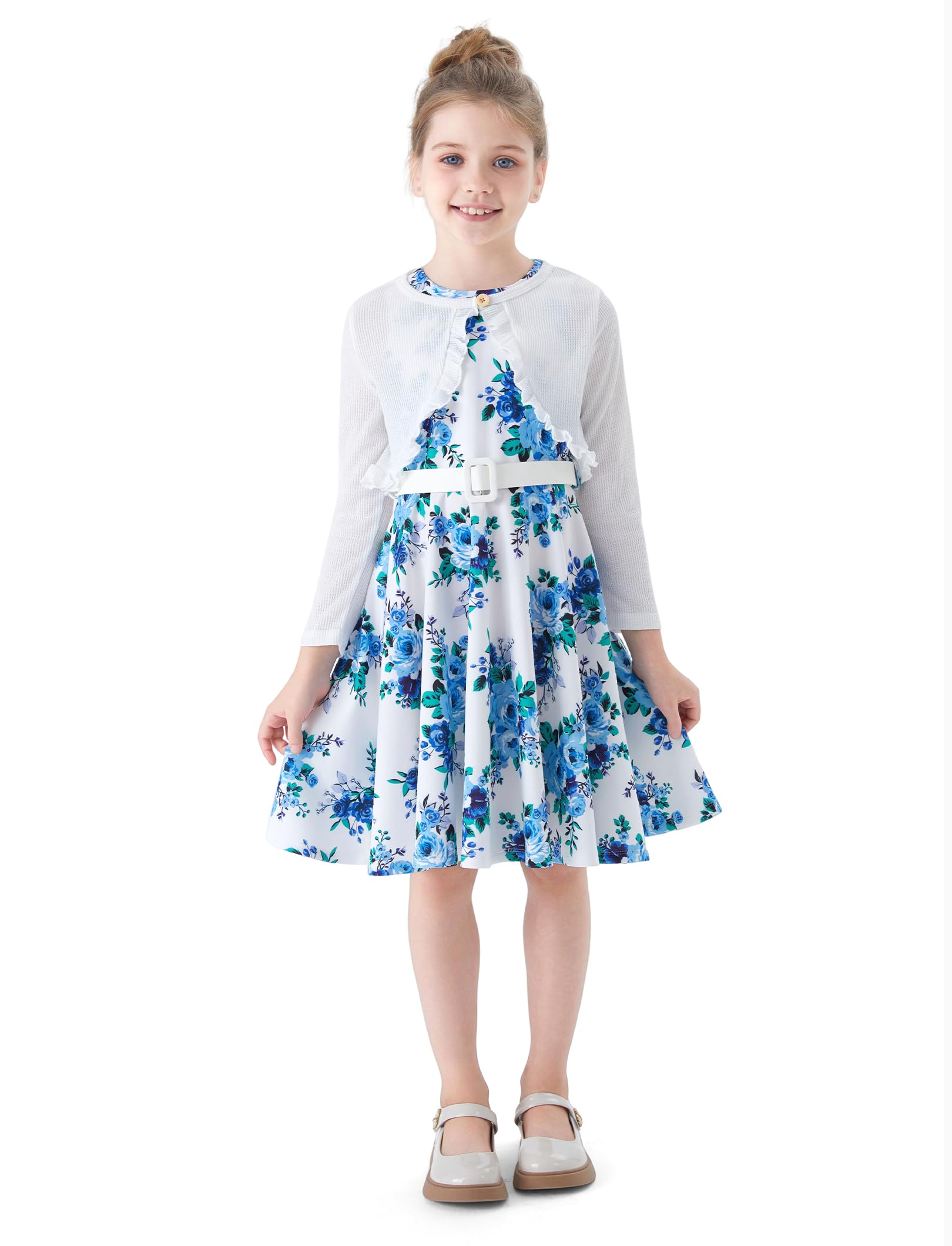 PATPAT Mädchen Strickjacke Bolero - Perfekt für Einschulung & Taufkleider, Weich & Bequem Kinderkleidung Mädchen, Lange Ärmel Schulterjacke in Verschiedenen