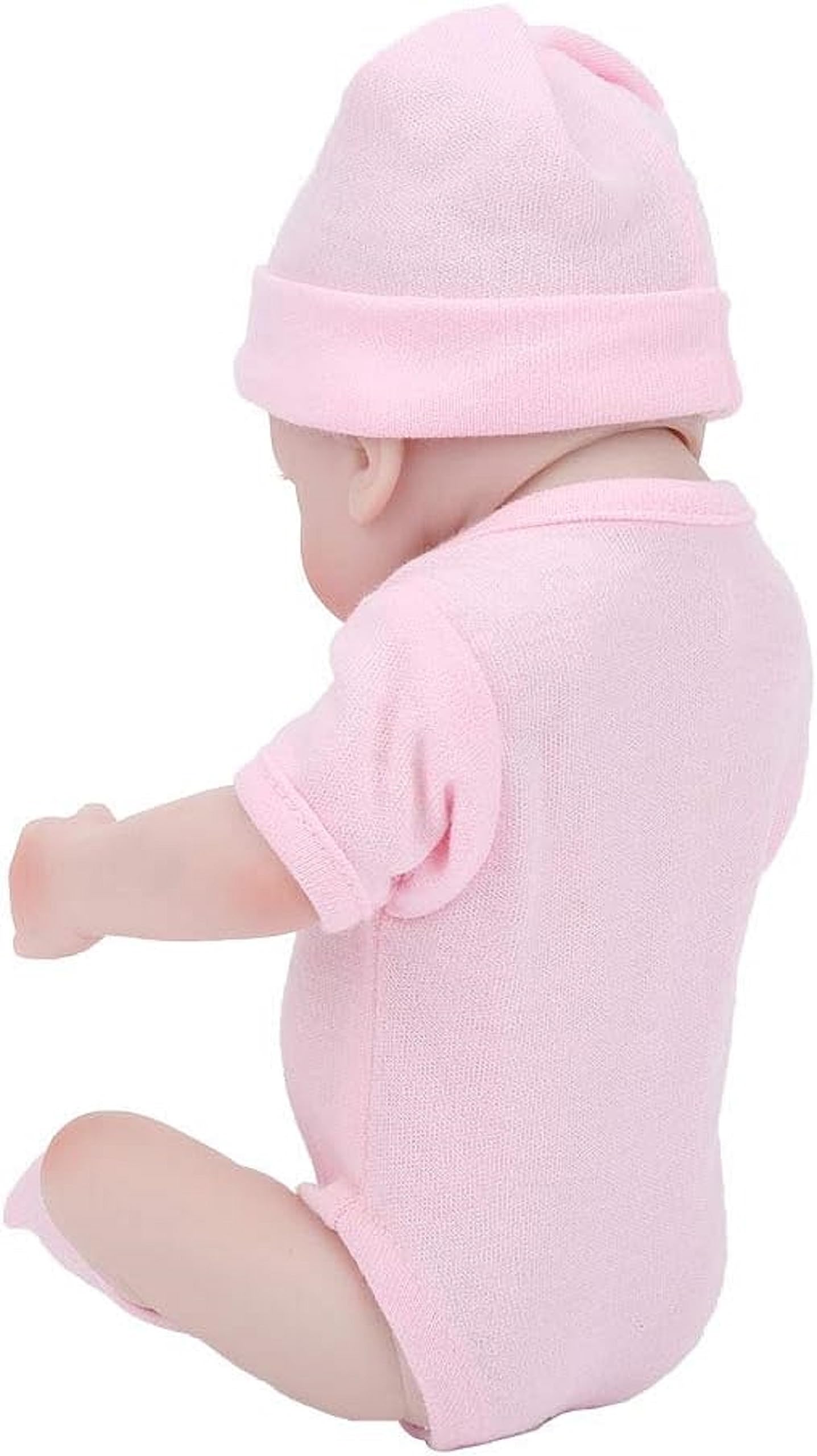 WOMDEE Baby Silicone Doll Realistic, Womdee Newborn Baby Doll Girl Toy Gift Dolls Lifelike Weighted Soft Silicone Doll Toy & Doll Clothes Reborn Baby Dolls Age 3+