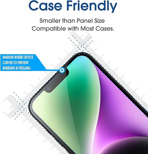 Miniatura 5 de amFilm Protector de pantalla de vidrio compatible con iPhone 13 Pro de 6.1 pulgadas, iPhone 13 de 6.1 pulgadas, iPhone 14 de 6.1 pulgadas, con